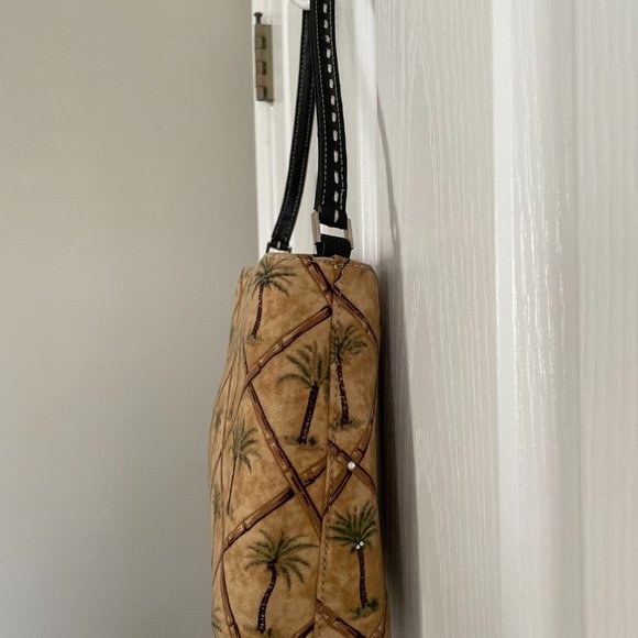 Palm Tree/Bamboo Print Purse with Matching Wallet - NWOT - Picture 4 of 9